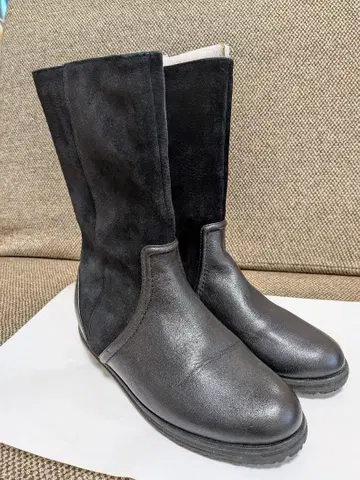 허시파피 Hush Puppies 가죽 x 스웨이드 미들 부츠