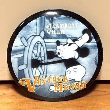 새상품 증기선 윌리 미키 캔뱃지 도쿄디즈니씨 한정판 익명 배송