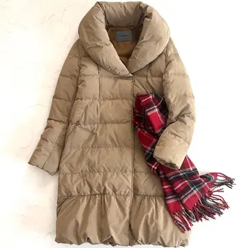 스픽 앤 스팬 숄카라 다운 코트 40 L 베이지 롱