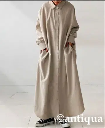 antiqua 안티카 롱 셔츠 원피스