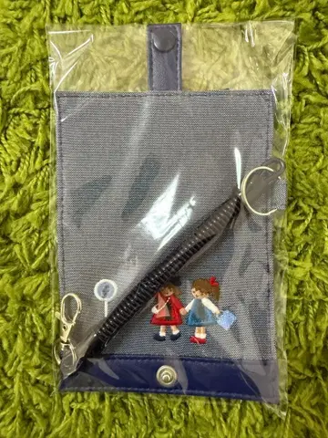 [ 완판템 ] 파미리아 데님 체인 교통카드 지갑 네이비