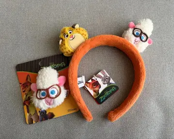 디즈니 주토피아 머리띠 헤어 클립 크로우 하우저 벨 웨더