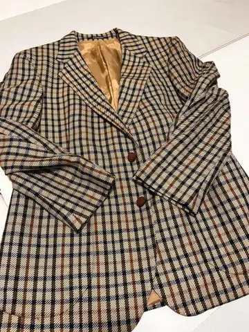 DAKS 울 테일러드 자켓 체크 무늬