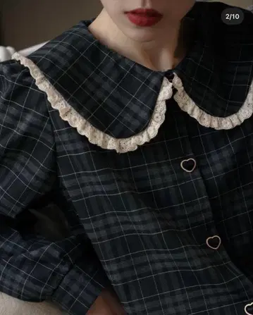 미사용 새상품 아노쨩 착용 다크 그레이 체크 무늬 셋업