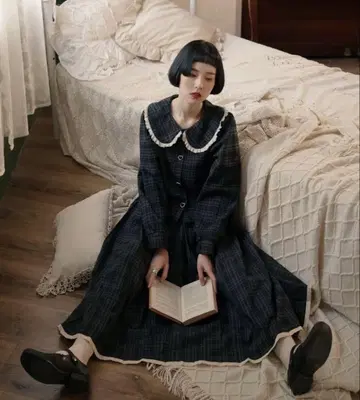 [ 미사용 새상품 ] 아노짱 착용 다크 그레이 체크 무늬 셋업