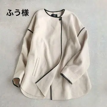 후우님 새상품급 23구 컴프레스트 파일 숏 아우터 38M 노카라