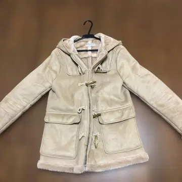 VILLAND 후드 부착 더플 코트 M 베이지