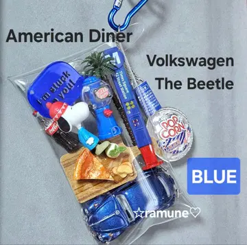 아메리칸 다이너 PEANUTS 폭스바겐 가챠 블루
