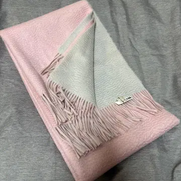 세이부 백화점 구매 캐시미어 100% 머플러 리버서블 핑크 바이컬러