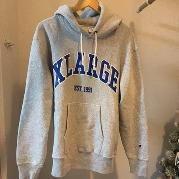 XLARGE 프론트 로고 후드티 X-LARGE 그레이