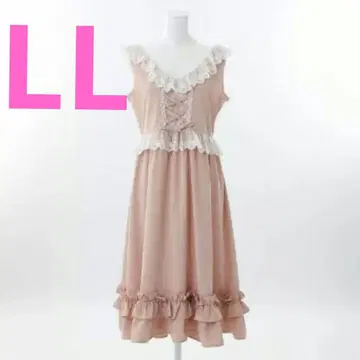 호두사키히 시마무라 점프 스커트 핑크 슬리브리스 원피스