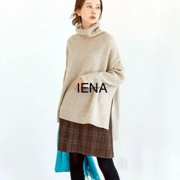 IENA 울 캐시미어 겨드랑이 슬릿 터틀넥 풀오버