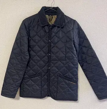LAVENHAM 네이비 퀼팅 자켓 코듀로이 옷깃
