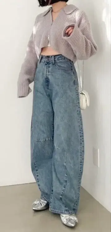 Heather 풀 ZIP 니트 가디건