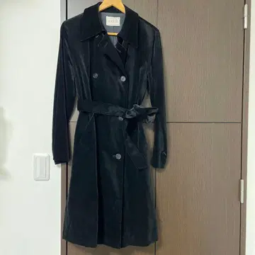 DAVID 벨로아풍 블랙 트렌치코트 11호 일본제 빈티지 코트