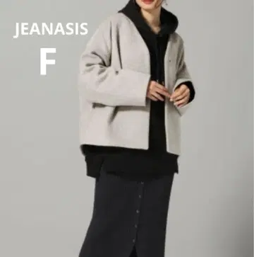 지나시스 울 터치 노카라 하프 코트