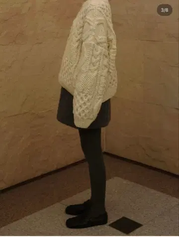 MACHATT 케이블 핸드 니트 (아이보리) 미사용 새상품