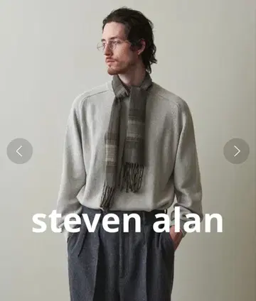 스티븐 앨런 안장 숄더 크루넥 니트