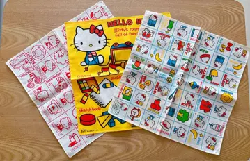 [ 산리오 ] 1976년 디자인 헬로키티 코튼 손수건 레트로