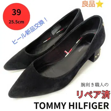 모델 사이즈 고품질 [ 타미힐피거 ] 스웨이드 펌프스 블랙