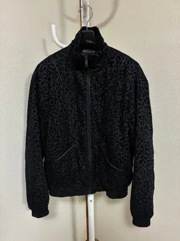 마인 데님 레오파드 블루종