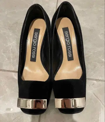 세르지오로시 스퀘어토 펌프스 SR1 22.5cm 블랙