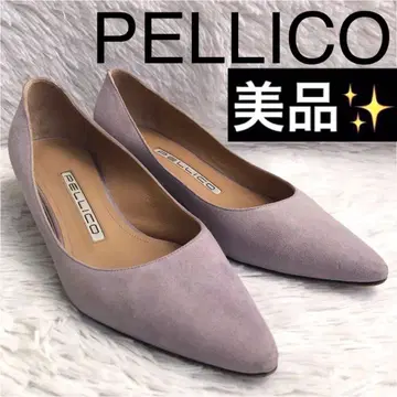 펌프스 24 PELLICO 펠리코 스웨이드 와이드 힐 스웨이드 힐