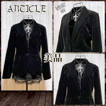 벨로아 테일러드 자켓 블랙 헤이세이 갸루 y2k 다크 펑크 nana