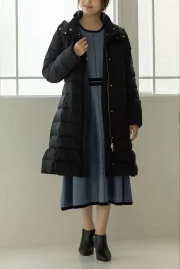 [ 새상품급 ] index 인덱스 KAWADA 다운 롱 코트 블랙 M