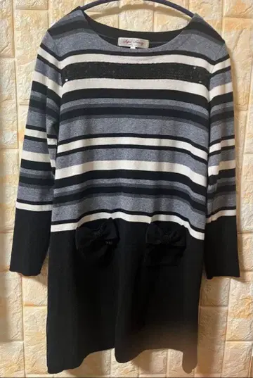 슈퍼 뷰티 니트 A 라인 튜닉 원피스 42