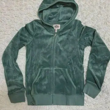 Juicy Couture 그린 벨로아 후드티 스톤