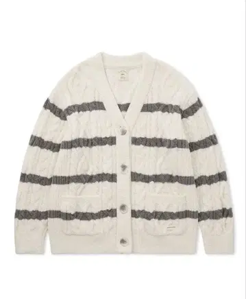 새상품 젤라또피케 베비모코 아란 보더 가디건 룸웨어