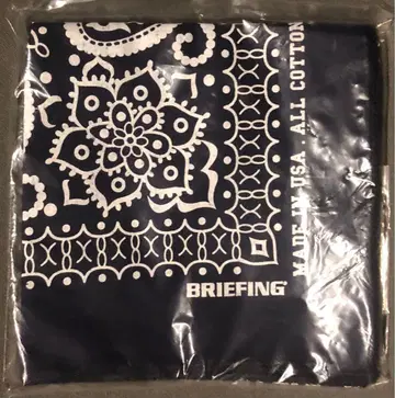 BRIEFING 반다나 네이비 100% 코튼