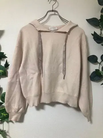 질스튜어트 니트 후디 생성 화이트 리본 생성 리본 후드티