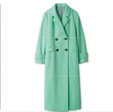 snidel 더블 체스터 롱 코트 민트 그린