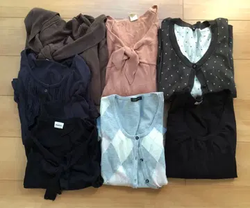 여성용 의류 묶음 판매 깔끔한 니트탑 세트 (가디건, 스웨터)