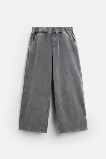 워시 가공 와이드 레그 조거 팬츠 ZARA