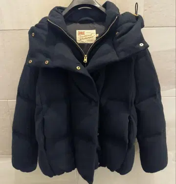 트래디셔널 웨더웨어 다운 코트 자켓 울 네이비