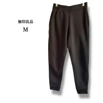 새상품급 [ 무인양품 ] 속기모 스웨트 팬츠 카키 M 심플 따뜻한 캐주얼