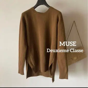 MUSE 두지엠 클라세 *울 크루넥 슬릿 니트