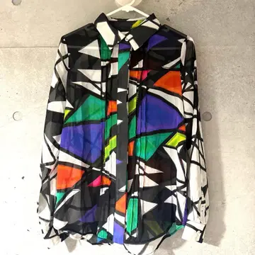 ANONYME 아노님 지오메트릭 프린트 셔츠 S 멀티 컬러