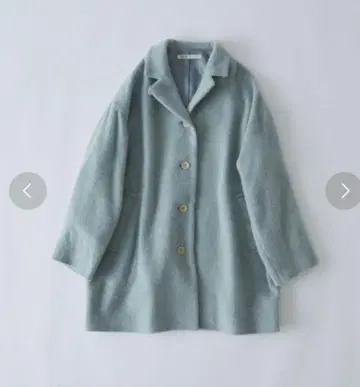 아두이트리스테스 콩제페이에. 소매 리브 샤기 코트