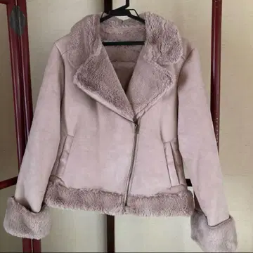 M 사이즈 INGNI 무스탕 스타일 자켓 더스티 핑크