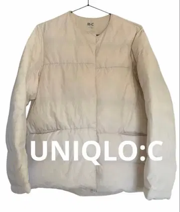 [ UNIQLO:C ] 라이트 다운 자켓 노카라 M 화이트