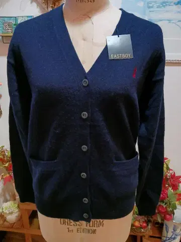 새상품 EASTBOY 이스트 보이 가디건 네이비 /9