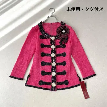 [ 미사용 택 포함 ] 노코 오노 크레이프 원단 나폴레옹 노카라 자켓