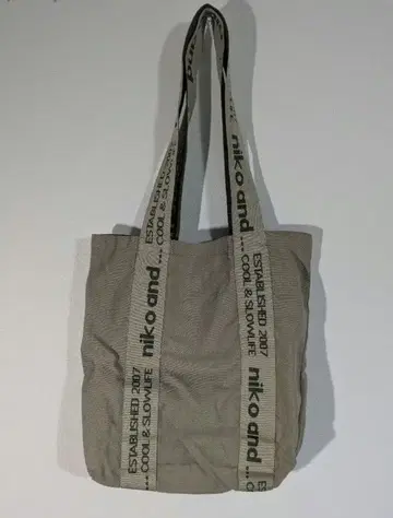 [ 택 포함 미사용 새상품 ] 니코앤드 토트백 오리지널 니코 로고 테이프