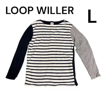 LOOPWHEELER 스트라이프 긴팔 L 사이즈