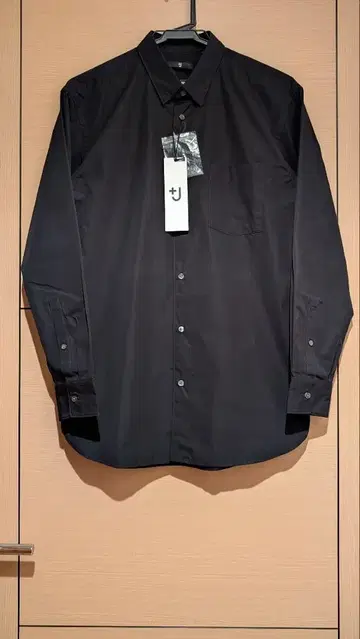 +J 수피마 코튼 레귤러 핏 셔츠 블랙 유니클로 질 샌더