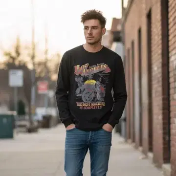 로스앤젤레스 그래픽 긴팔 티셔츠